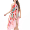 Hot sale fashion design pareo printing long sunscreen shawl silk beach scarf